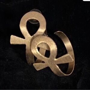 Sassy Jones Gold Ankh Hair Clips